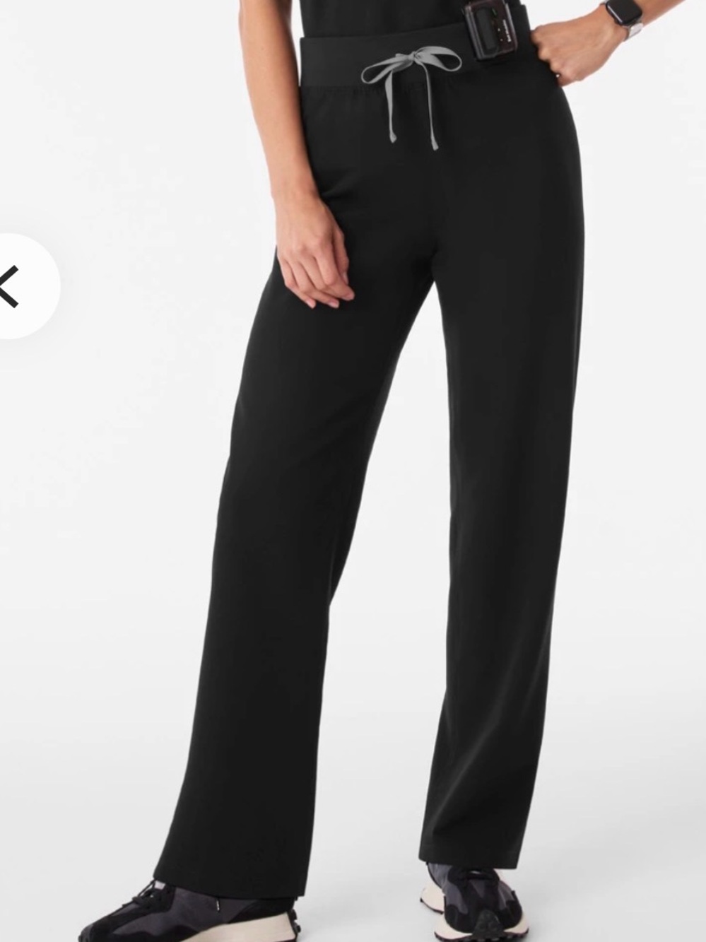 FIGS SCRUB PANTS SIZE MEDIUM Black Women's Drawstring Pants